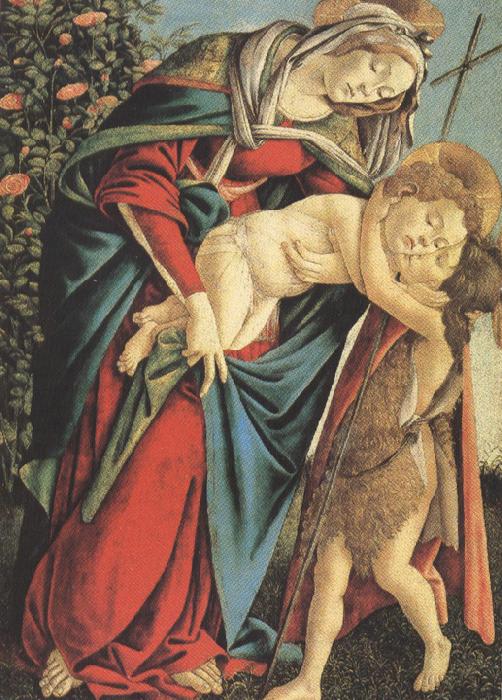 Sandro Botticelli Madonna and Child with the Young St john or Madonna of the Rose Garden (mk36) Germany oil painting art